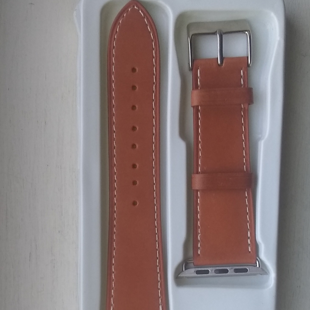 Leather watch sports band